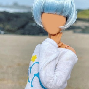 PREORDER 1/6 scale Custom WIG for Fashion Doll head size 3-4&quot; BJD Dollfie pukipuki  Pocket Doll Wig Zazou Dolls
