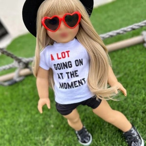 PREORDER 11”  Custom Doll Wig fits American Doll Journey Girls Our Generation Gotz HEAT SAFE tangle Resistant Blonde Bangs Zazou Dolls