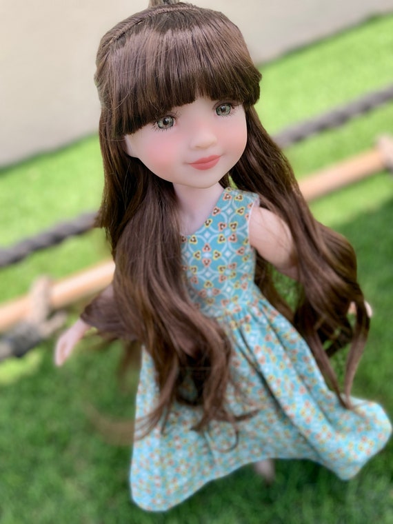 Brown top doll wig