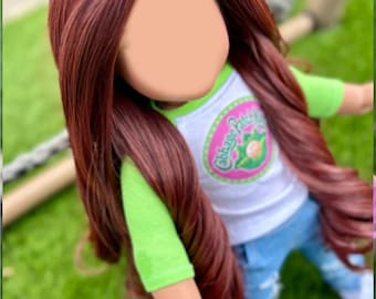Custom doll wig for 18" American Dolls - Heat Safe - Tangle Resistant - fits 11" head size of 18" dolls OG Blythe BJD Gotz