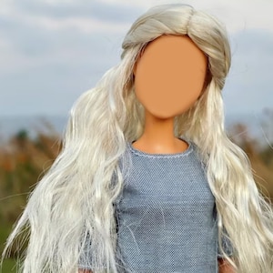 PREORDER 1/6 scale Custom WIG for  Fashion Doll head size 3-4&quot; BJD Dollfie pukipuki  Pocket Doll Wig Zazou Dolls