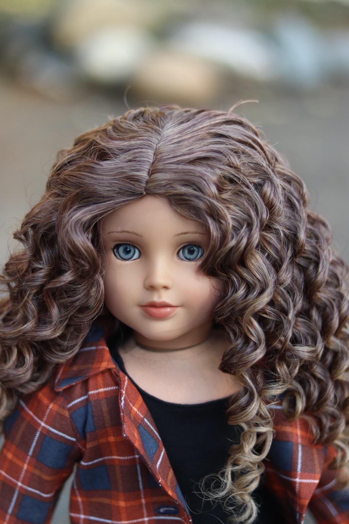 30% PROMO - PERRUQUE pour POUPEE T3 (22,5cm) 100% Cheveux naturels - BRAVOT