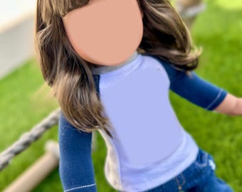 PREORDINA Zazou Dolls Parrucca vegana in mohair personalizzata per bambole da 18 pollici / "Calotta elasticizzata" da 10-11 pollici / Realizzata su misura per bambole americane da 18 pollici OG Meadowdolls
