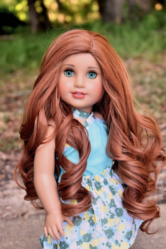 Perruque de poupée DYED OMBRE personnalisée pour poupée American Girl de 18  pouces résistante à la