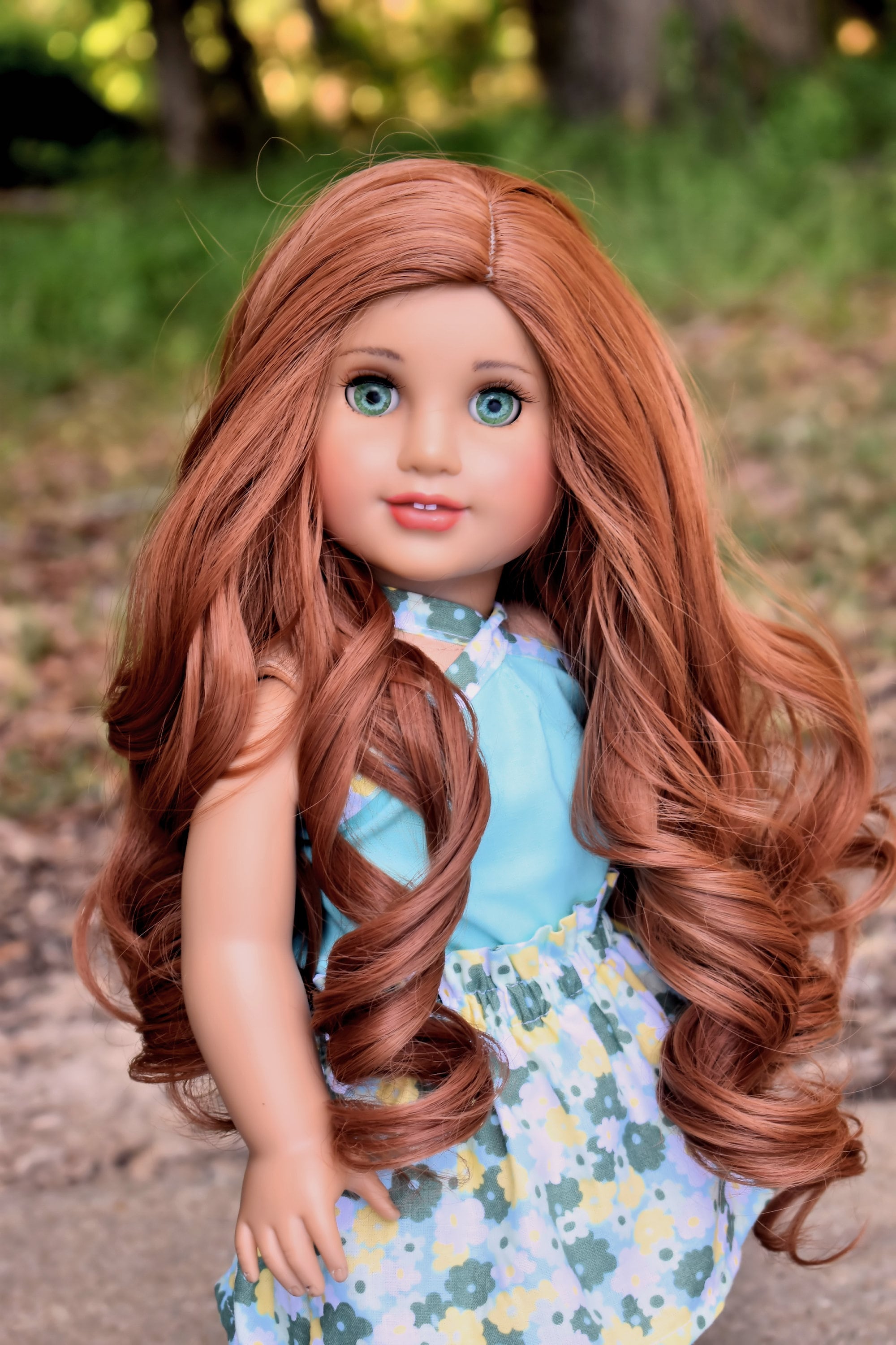 Custom doll wig for 18 American Girl Dolls - Heat Safe -Tangle Resistant -  fits 11 head size of 18 dolls OG BJD Gotz Redhead PREorder