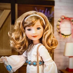 Custom doll WIG Exclusive Vegan Mohair-fits 9-10&quot; head size Kaye Wiggs, RRFF, Wellie Dolls, bjd, Girl for All Time&quot;Loose Fit&quot;