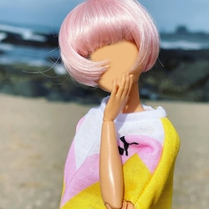 PREORDER Zazou Dolls custom wig 1/6 scale for Fashion Doll head size 3-4&quot; BJD Dollfie pukipuki  Pocket Doll