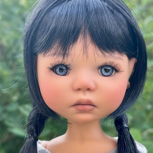 Peruka na zamówienie na głowę 13" Dianna Effner Little Darling, rozmiar 7-8" Siblies, Ellowyne, My Meadow Avery, Mini Pal Maru, Liz Frost "Stretch Cap"