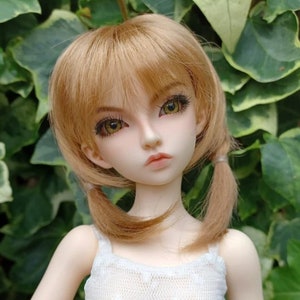Custom doll Wig for Minifee 1/4 BJD Dolls- "TAN Caps" 6-7" head size of Bjd, msd, Boneka ,Fairyland Minifee dolls mohair Zazou
