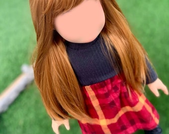 PREORDER Zazou Custom 18 Inch doll Vegan Mohair Wig | 10-11" Head Size "Stretch Cap" | Made to Fit 18’’ American Doll OG Meadowdolls