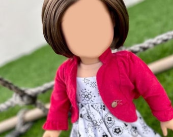 PREORDER American Doll  Custom 18 Inch doll Vegan Mohair Wig | 10-11 Head Size "Stretch Cap" | Made to Fit 18’’ American Doll OG Meadowdolls