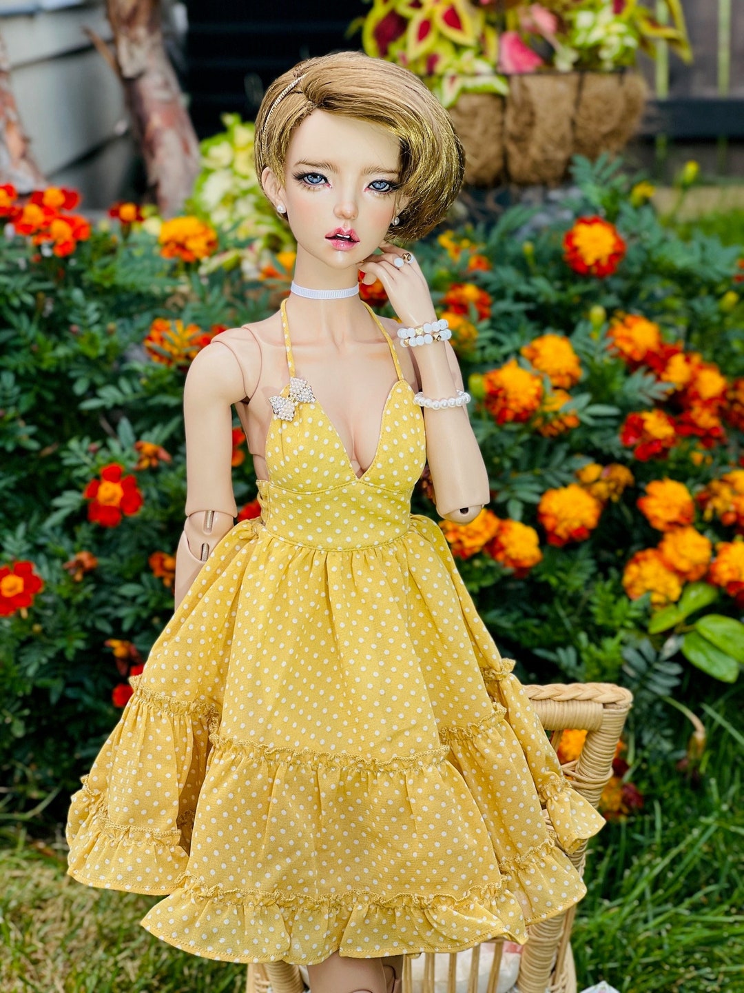 Custom Doll Wig for Smart Dolls Heat Safe Tangle Resistant 8.5 Head