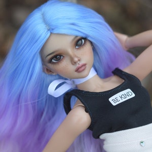 Custom Perücke für 1/4 BJD Minifee Puppen- &quot;Boneka , Fairyland Minifee Puppen - &quot;&quot;TAN CAPS&quot; 6-7 &quot;Kopfgröße&quot;