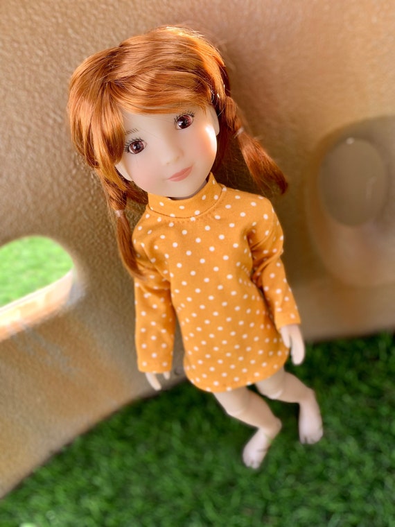 PREORDER Custom WIG for 13" Dianna Effner Little Darling head size 7-8" siblings, Ellowyne, My Meadow Avery, Mini Pal   "Stretch Cap" Zazou
