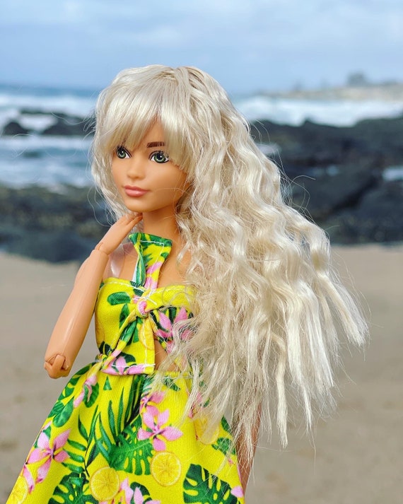 1/6 scala PARRUCCA Personalizzata per Barbie Fashion Doll dimensione della  testa 3-4 BJD Dollfie pukipuki BF Pocket Doll Parrucca Zazou Bambole  PREordine -  Italia
