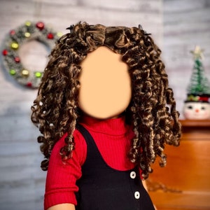 PREORDER Zazou Signature Vegan Mohair™ Fiber for 18 Inch doll - 11" Head Size "Stretch Cap" | Made for 18’’ OG Blythe meadowdolls Saffi image 1