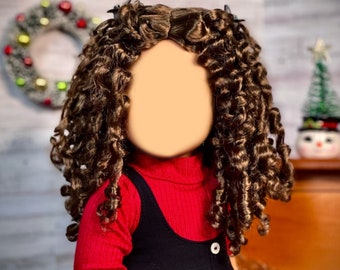 PREORDER Zazou Signature Vegan Mohair™ Fiber for 18 Inch doll - 11" Head Size "Stretch Cap" | Made for 18’’  OG Blythe  meadowdolls Saffi
