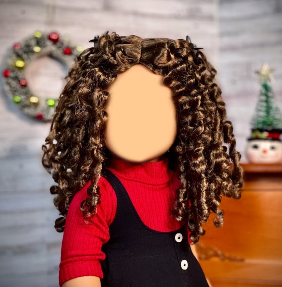 PREORDER Zazou Signature Vegan Mohair™ Fiber for 18 Inch doll - 11" Head Size "Stretch Cap" | Made for 18’’  OG Blythe  meadowdolls Saffi