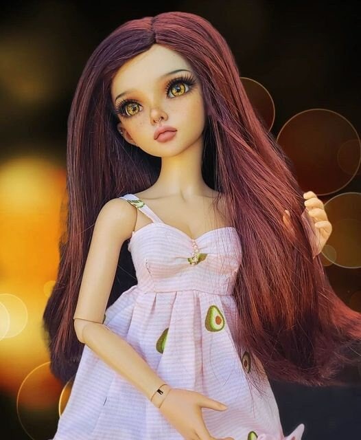 予約注文 Minifee 1/4 BJD 人形用カスタム人形ウィッグ - 「TAN 