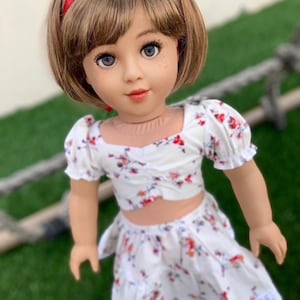 PREORDER Zazou Dolls Custom 18 Inch doll Vegan Mohair Wig | 11-12" Head Size "Stretch Cap" |Made to Fit 18’’ American Doll Meadowdolls Saffi