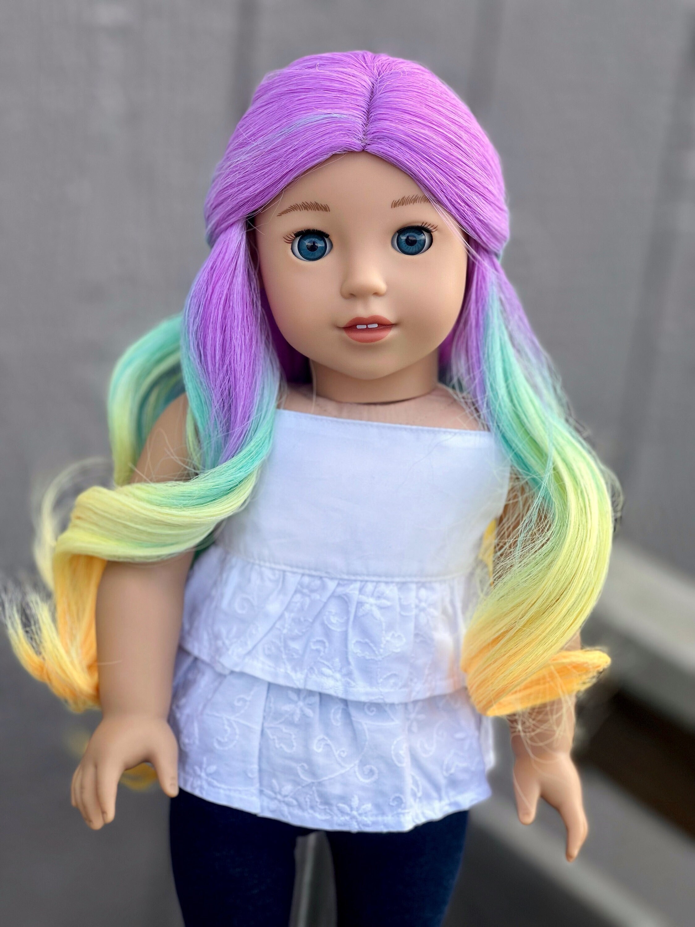 American girl doll sales rainbow wig
