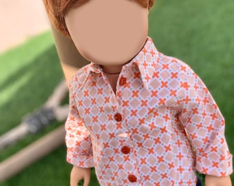 PREORDER Zazou Dolls Custom 18 Inch doll Vegan Mohair Wig | 10-11 Head Size "Stretch Cap" | Made to Fit 18’ American Doll OG Meadowdolls BOY