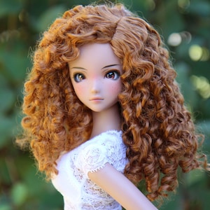 PREORDER Zazou Dolls Custom doll Wig for Smart Dolls - Tangle Resistant- 8&quot; head size of Bjd, SD, Red curls