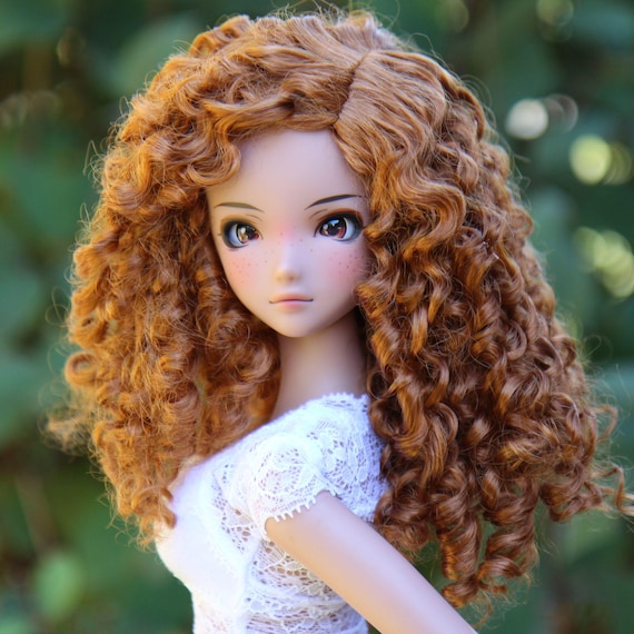 PREORDER Zazou Dolls Custom doll Wig for Smart Dolls - Tangle Resistant- 8" head size of Bjd, SD, Red curls