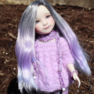 Peruka na zamówienie dla 13" Dianna Effner Little Darling rozmiar głowy 7-8" Siblies, Ellowyne, My Meadow Avery, Mini Pal Maru & Friends, Liz Frost girls