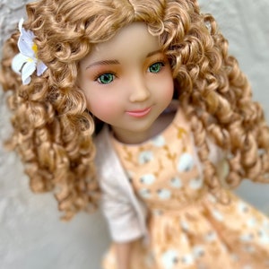 PREORDER Custom doll WIG Exclusive Vegan Mohair-fits 9-10&quot; head size Kaye Wiggs, RRFF, Wellie Dolls, bjd, Girl for All Time &quot;Loose Fit&quot;
