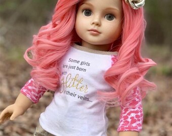 Custom doll wig for 18" American  Dolls - Heat Safe - Tangle Resistant - fits 10-11" head size of 18" dolls OG Blythe BJD Gotz