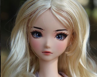 PREORDER Zazou Dolls Custom doll Wig for Smart Dolls - Tangle Resistant- 8" head size of Bjd, SD, Dollfie Dream dolls Vegan Mohair