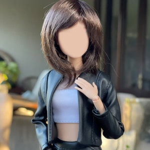 PREORDER 1/6 scale Custom WIG for Fashion Doll head size 3-4" BJD Dollfie pukipuki Pocket Doll Wig Zazou Dolls