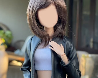 PREORDER 1/6 scale Custom WIG for Fashion Doll head size 3-4" BJD Dollfie pukipuki Pocket Doll Wig Zazou Dolls