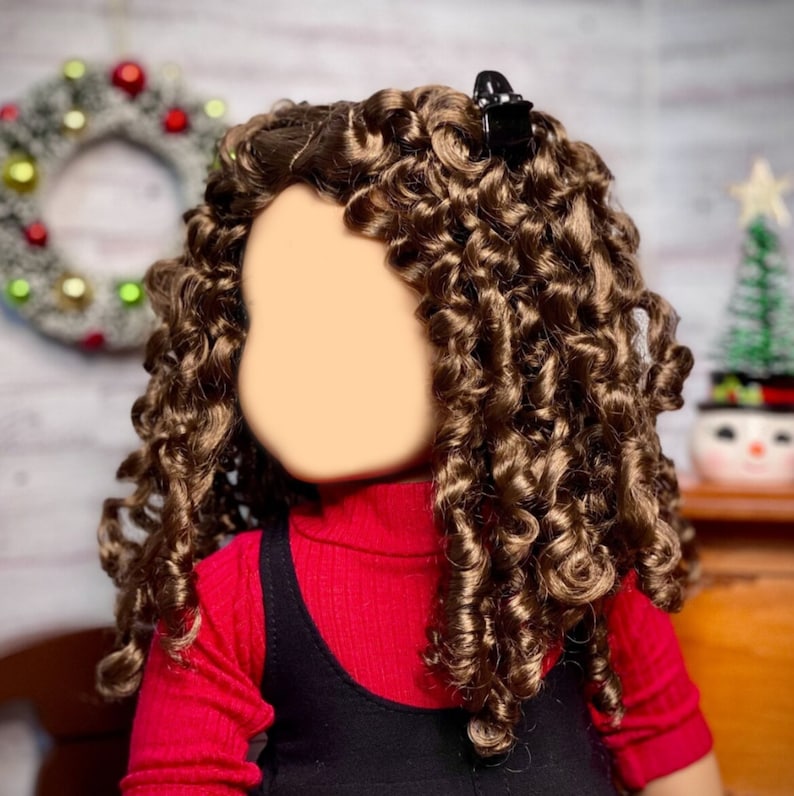 PREORDER Zazou Signature Vegan Mohair™ Fiber for 18 Inch doll - 11" Head Size "Stretch Cap" | Made for 18’’ OG Blythe meadowdolls Saffi image 3
