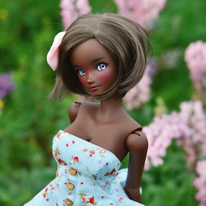 Smart Doll Custom doll Wig - Tangle Resistant- 8.5&quot; head size of Bjd, SD, Dollfie Dream dolls Vegan Mohair Asymmetrical bob