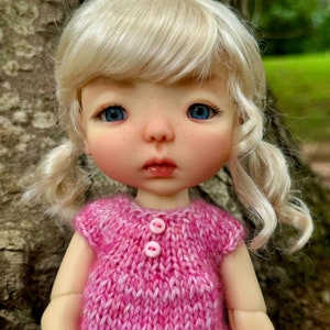 Peruka na zamówienie dla 13" Dianny Effner Little Darling, rozmiar głowy 7-8" Siblies, Ellowyne, Meadowdolls Dumplings, Mini Pal Maru, "Stretch Cap"