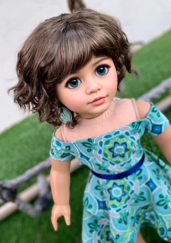 Zazouカスタム18インチドール用ヴィーガンモヘアウィッグ（予約販売