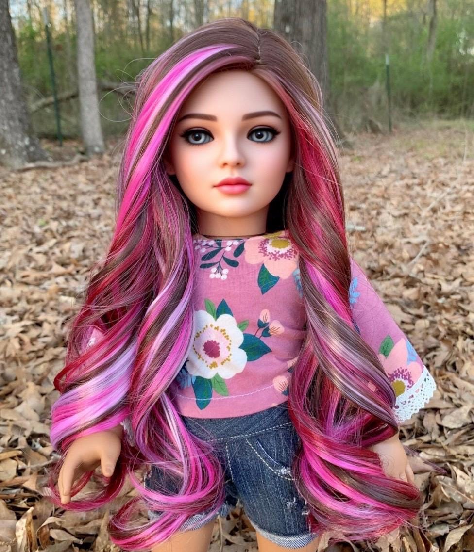Zazou Custom Doll Wig for 18