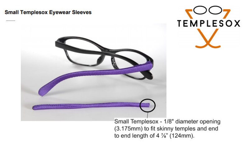 Eyewear Sleeve Temple Arm Covers for Sunglasses and Eyeglasses Adults