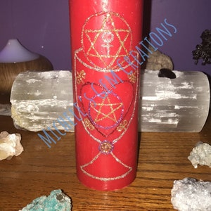 Champagne spell candle
