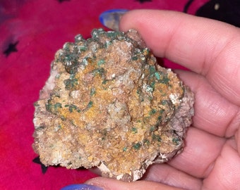 Rosasite and Dolomite Cluster