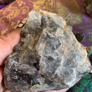 Very nice Triangular Fluorite with Calcite and chalcopyrite.
