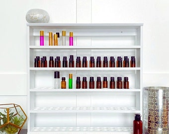 Large Essential Oil Display Shelf | Essential Oil Organizer | Wood Hanging Wall Rack, | Essential Oil Holder (no BB)