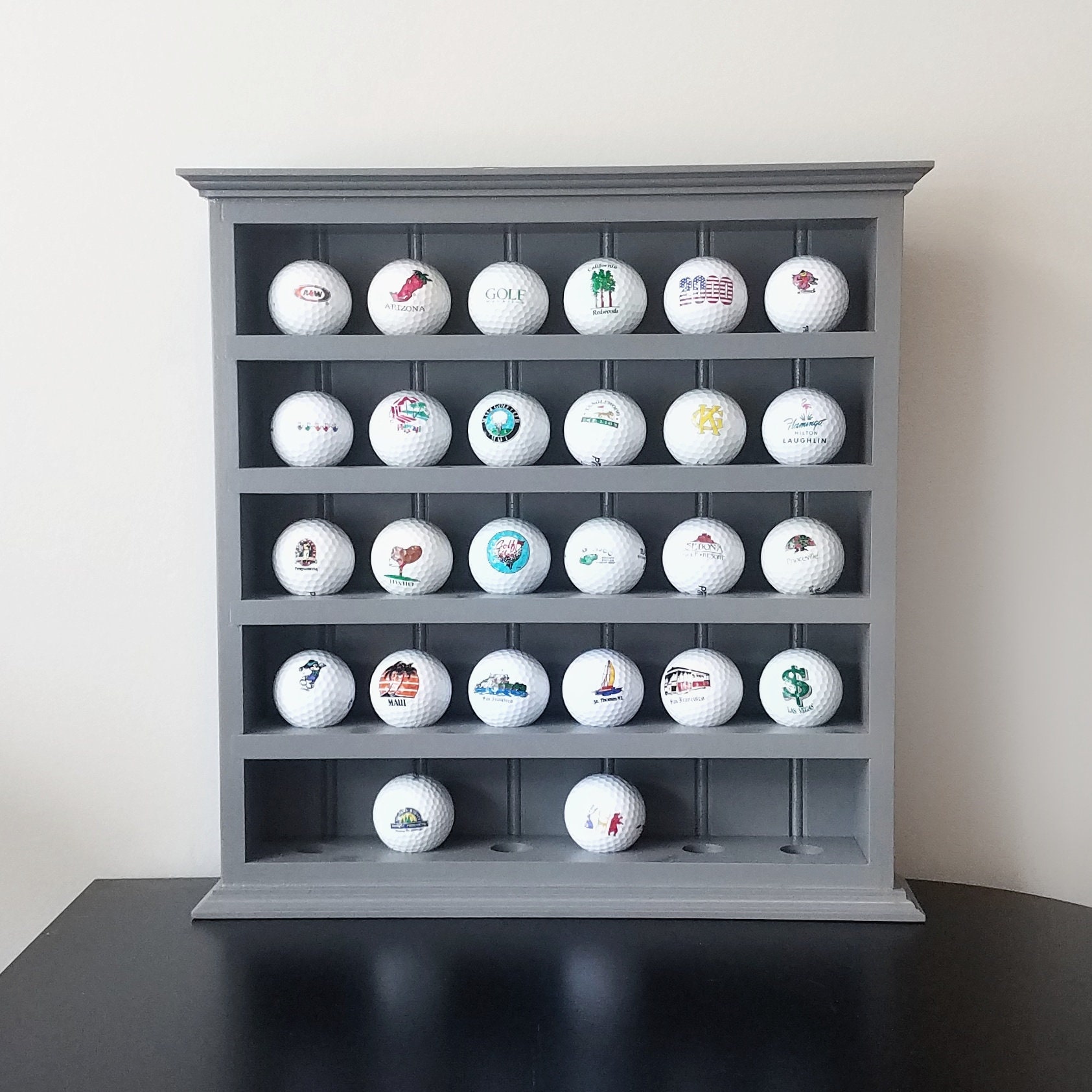 Small Golf Ball Collection Display Case, 30 Holes 