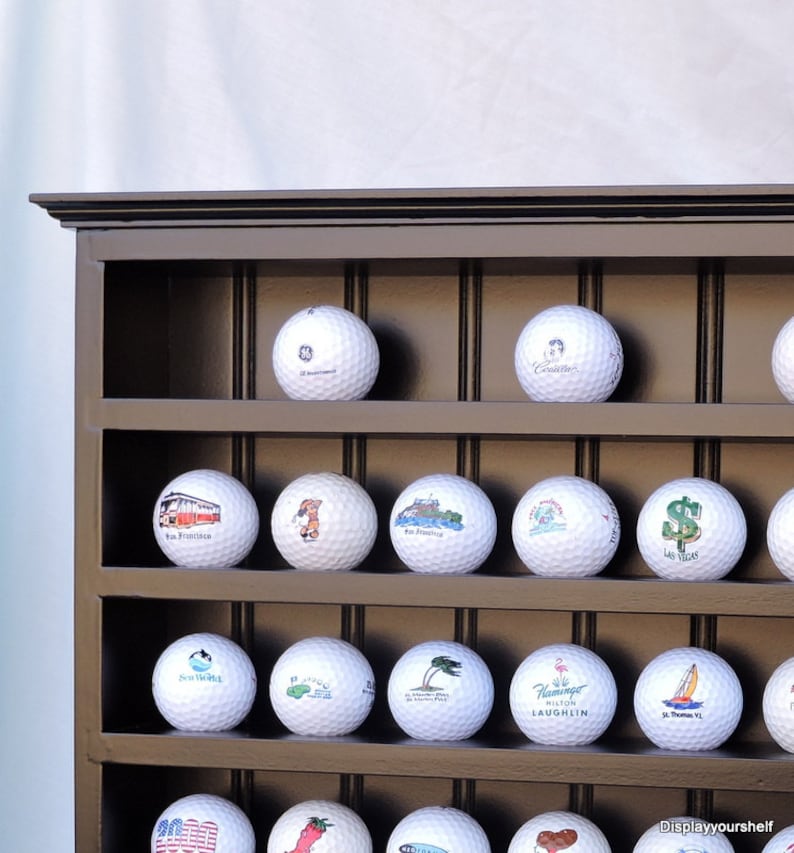Golf Ball Collection Display Shelf 56 Holes Etsy