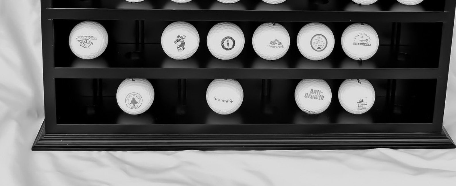 Small Golf Ball Collection Display Case 30 Holes Etsy
