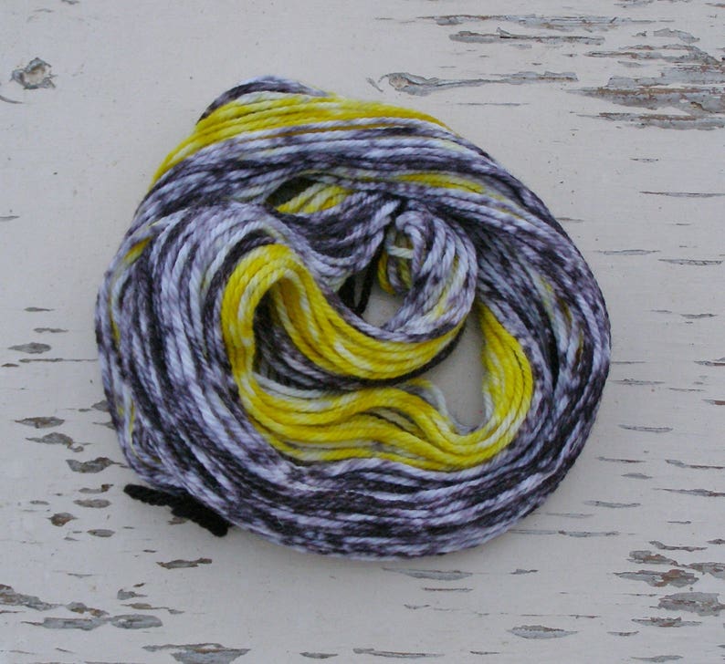 Aran worsted wool yarn Ombre color change Gradient 10 ply dyed yarn yellow white black colors Long colorways alpaca yarn
