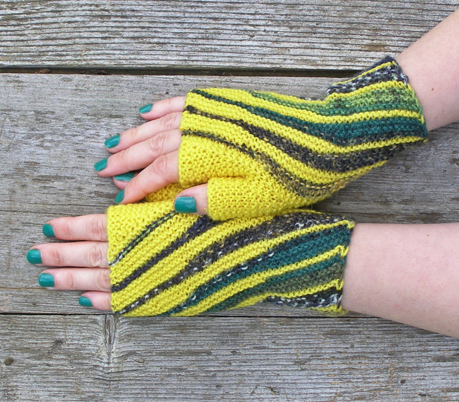 Yellow Wool Arm Warmers Woolen Knit Wrist Warmers Teens Etsy