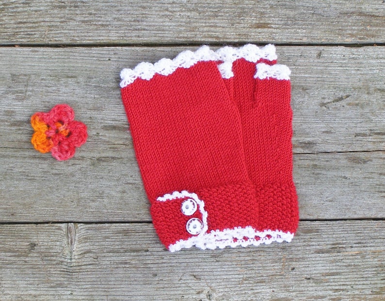 Red Merino Arm Warmers Warm Knit Wrist Warmers Valentines Etsy